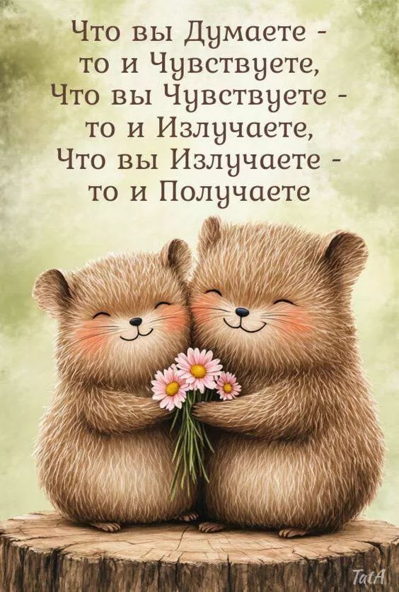 Что вы Думаете - то и Чувствуете,
Что вы Чувствуете - то и Излучаете,
Что вы Излучаете - то и Получаете