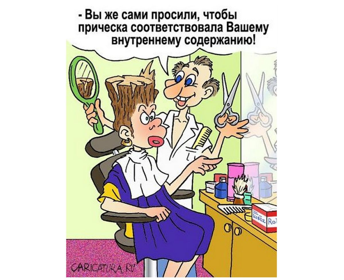 – Вы же сами просили, чтобы прическа соответствовала Вашему внутреннему содержанию!