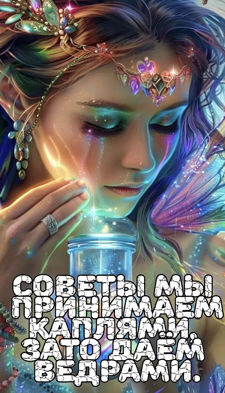 СОВЕТЫ МЫ ПРИНИМАЕМ КАПЛЯМИ, ЗАТО ДАЁМ ВЕДРАМИ.