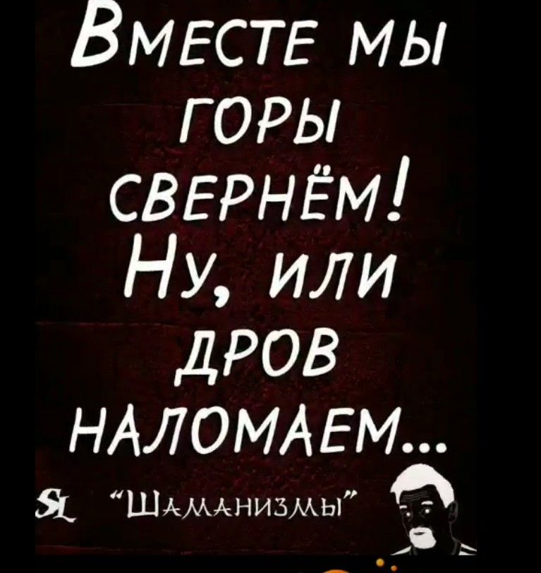 Вместе мы горы свернём! Ну, или дров наломаем...
