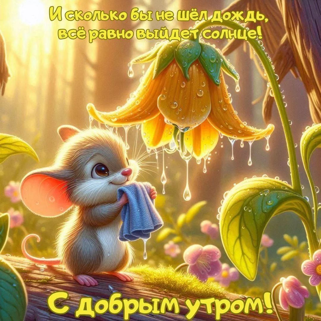 И сколько бы не шёл дождь, всё равно выйдет солнце!
С Добрым утром!