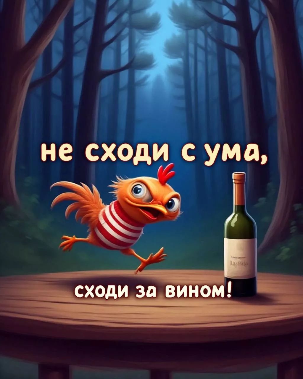 не сходи с ума, сходи за вином!