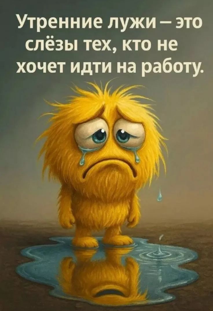 Утренние лужи – это слёзы тех, кто не хочет идти на работу.
