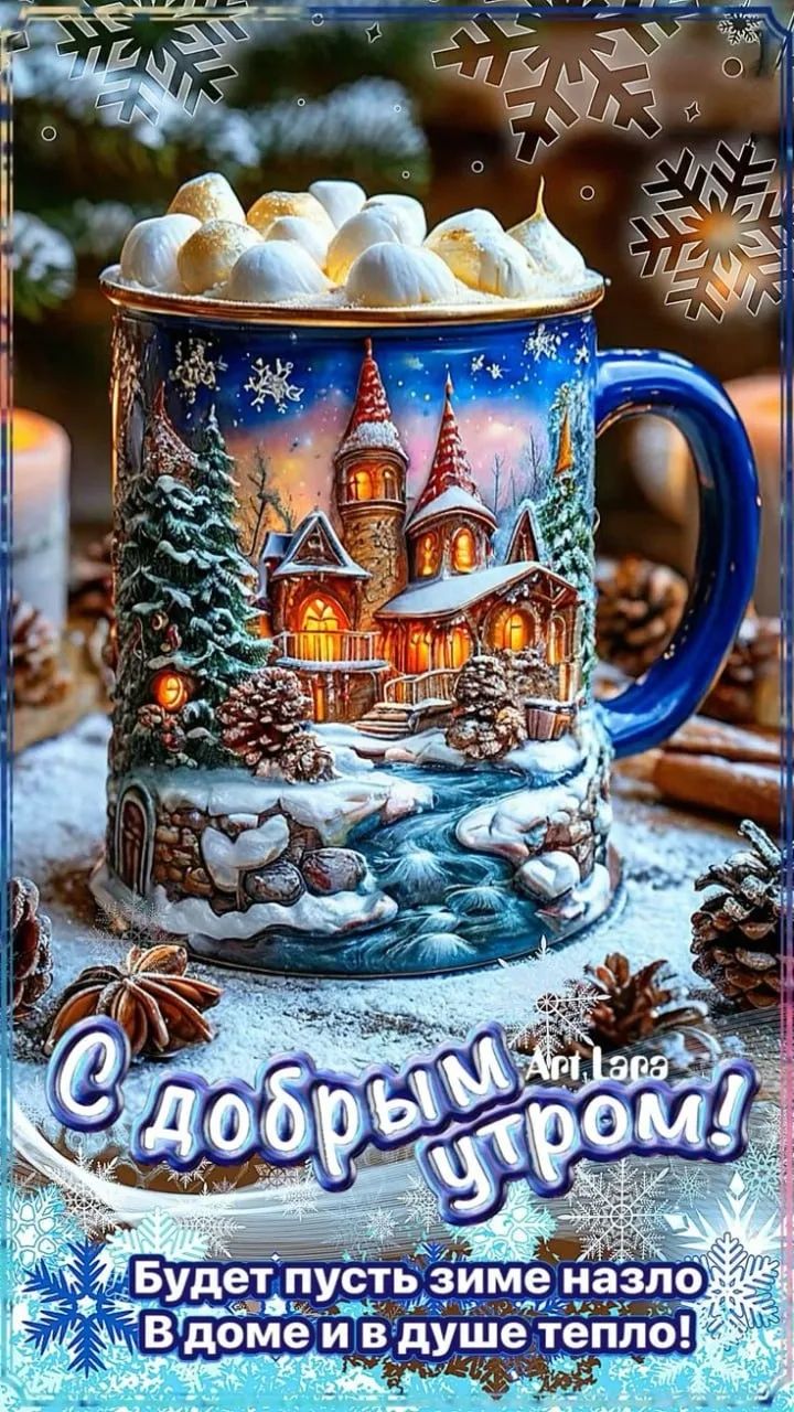 С добрым утром! Будет пусть зиме назло В доме и в душе тепло!