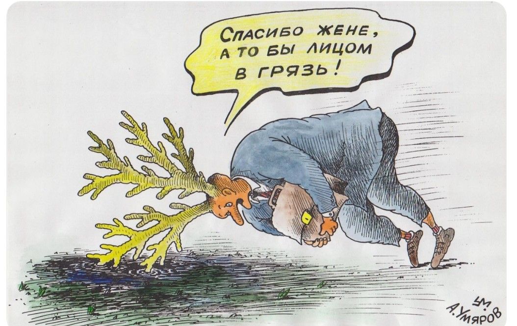 СПАСИБО ЖЕНЕ, А ТО БЫ ЛИЦОМ В ГРЯЗЬ!