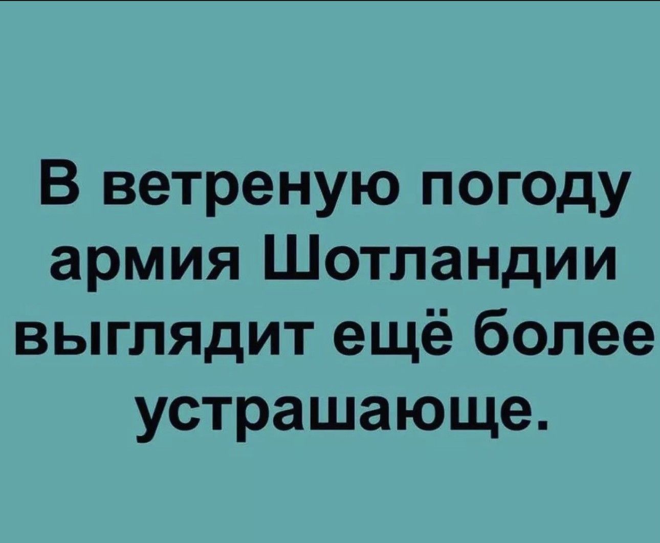 В ветреную погоду армия Шотландии выглядит ещё более устрашающе
