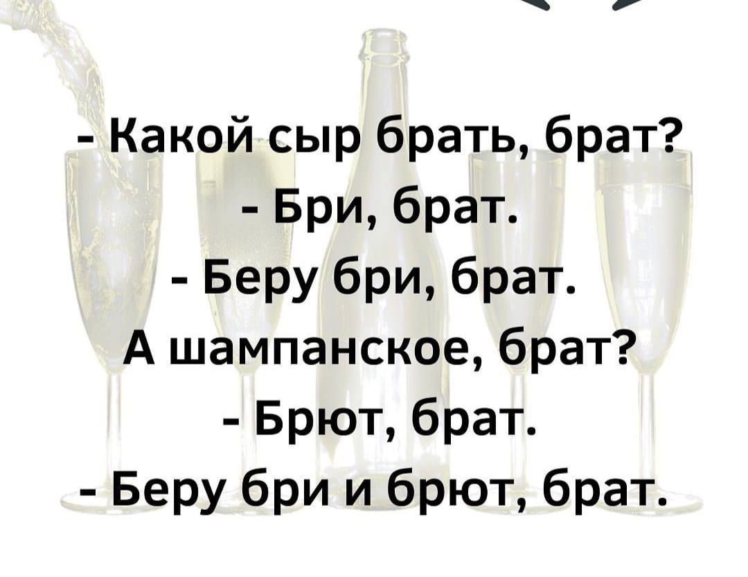 Какой сыр брать брат Бри брат Беру бри брат А шампанское брат Брют брат Беру бри и брют брат