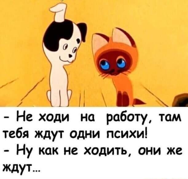 117 Не ходи на работу там тебя ждут одни психи Ну как не ходить они же Ждут