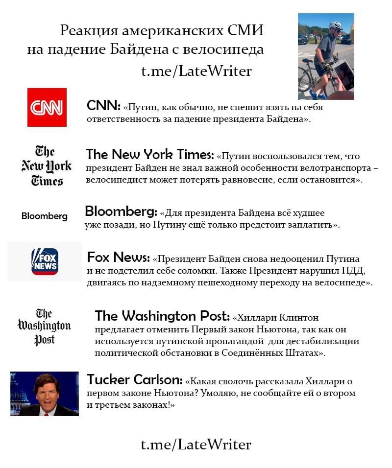 Реакция америка неких сми на падение Байдена с велосипеда шеасешгіівг сын п и пппсппоюпц ни в _ Ши ТЬе Меш шин Тітеэ н мп мк р в шбтпш щп _ ш потерять БіоотЬеш д пшт Рох немдм ь ш и к т пре нарушит пдд ш парнишку штатному перекат м Щк ТЪе Шшшш мп Рынки км п шп ты х нщди хтібхшицшш епюйпбпмнипвСапутгихцкШ мпх ТисЬег Сагіюп мы Нц ммр тсЬашшгісег