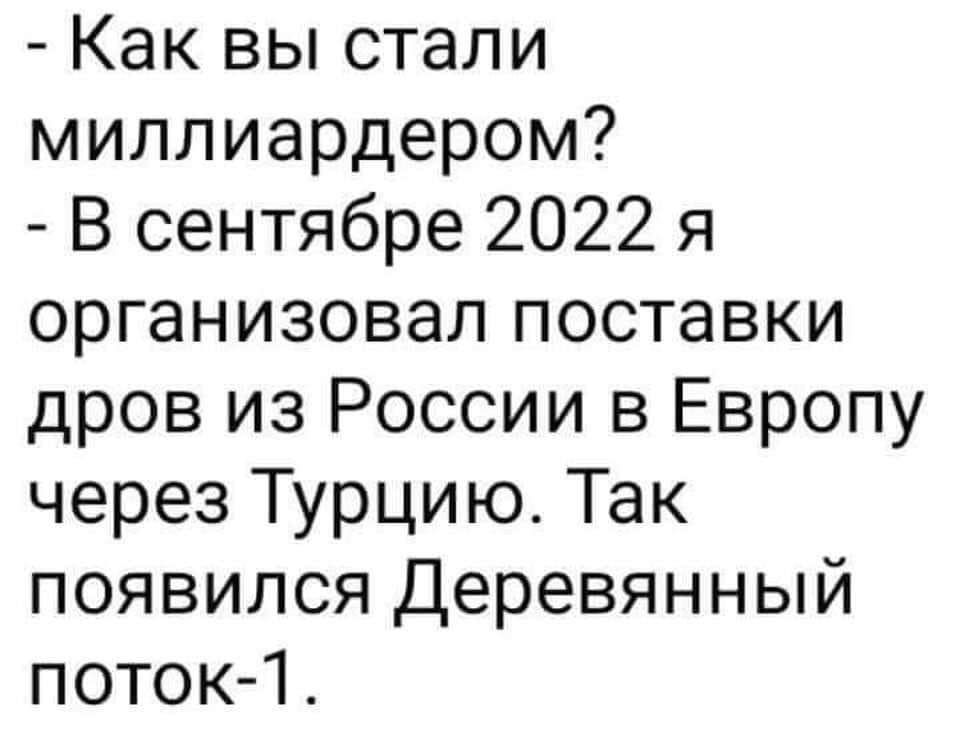 Как вы стали миллиардером В сентябре 2022 я организовал поставки дров из России в Европу через Турцию Так появился Деревянный поток1