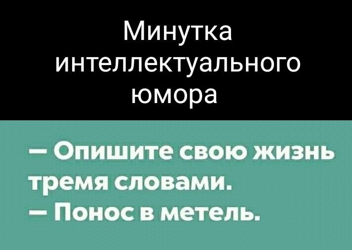 Минутка интеллектуального юмора