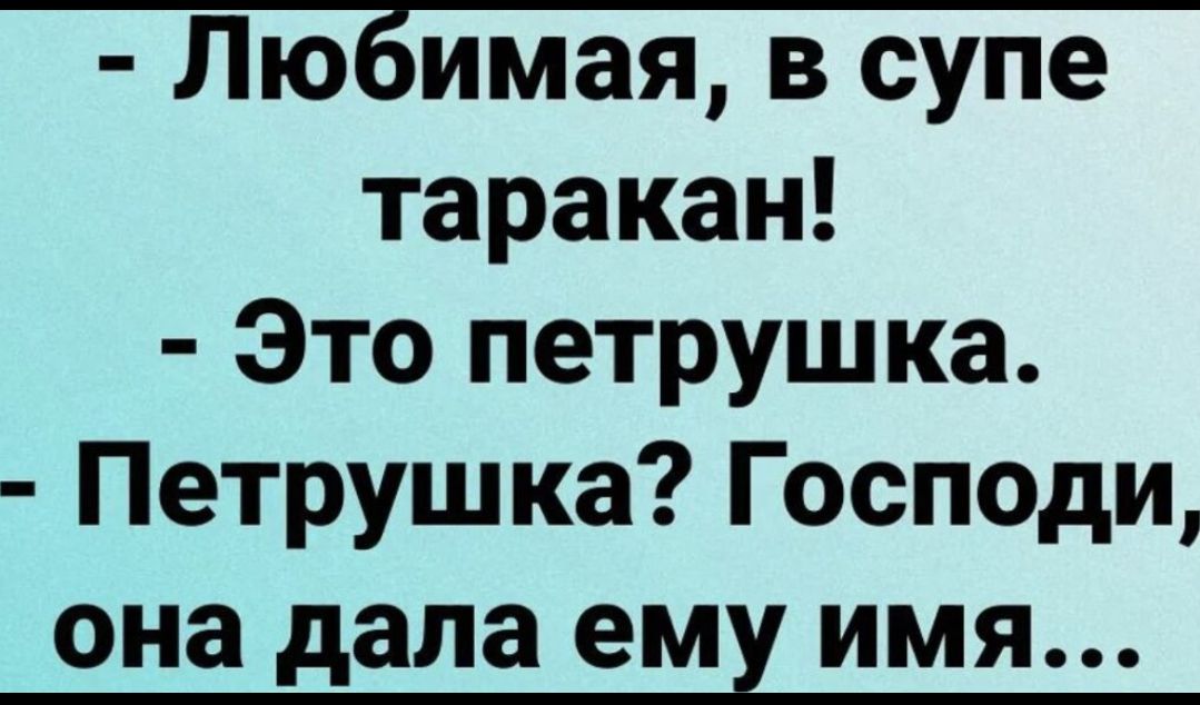 таракан Это петрушка Петрушка Господи она дала ем ИМЯ