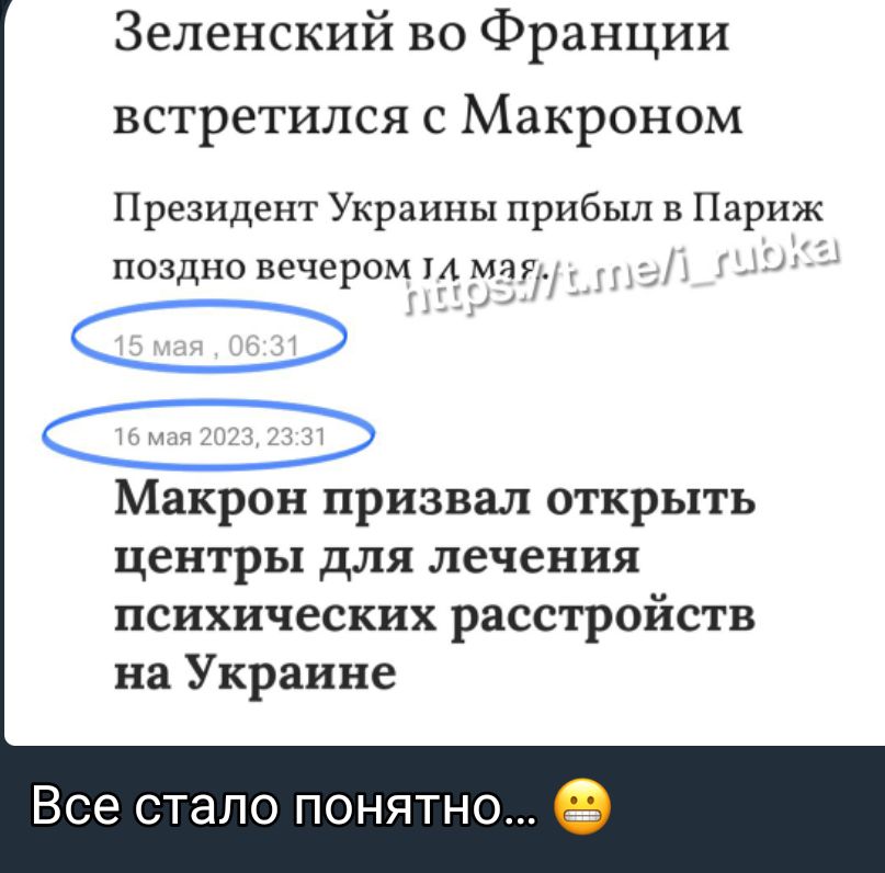 Зеленский во Франции встретился с Макроном Президент Украины прибыл в Париж поздно вечером и мид Ч Макрон призвал открыть центры для лечения психических расстройств на Украине Все стало понятно