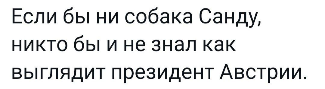 Если бы ни собака Санду никто бы и не знал как выглядит президент Австрии