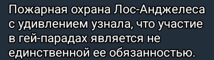 Пожарная охрана Лос Анджелеса с удивлением узнала что участие в гей парадах является не единственной ее обязанностью