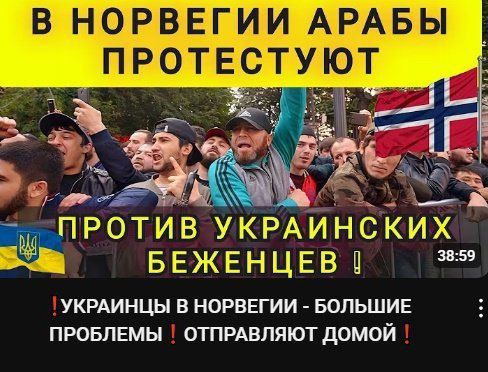 В Норвегии арабы Protestуют против украинских беженцев! УКРАИНЦЫ В НОРВЕГИИ - БОЛЬШИЕ ПРОБЛЕМЫ! ОТПРАВЛЯЮТ ДОМОЙ!