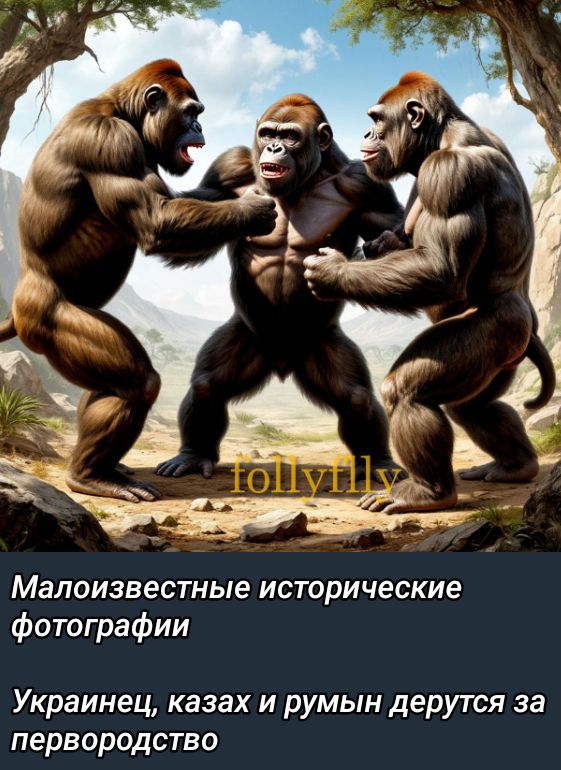 Малоизвестные исторические фотографии
Украинец, казах и румын дерутся за первородство