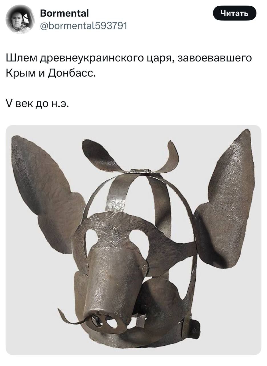 Шлем древнеукраинского царя, завоевавшего Крым и Донбасс. V век до н.э.