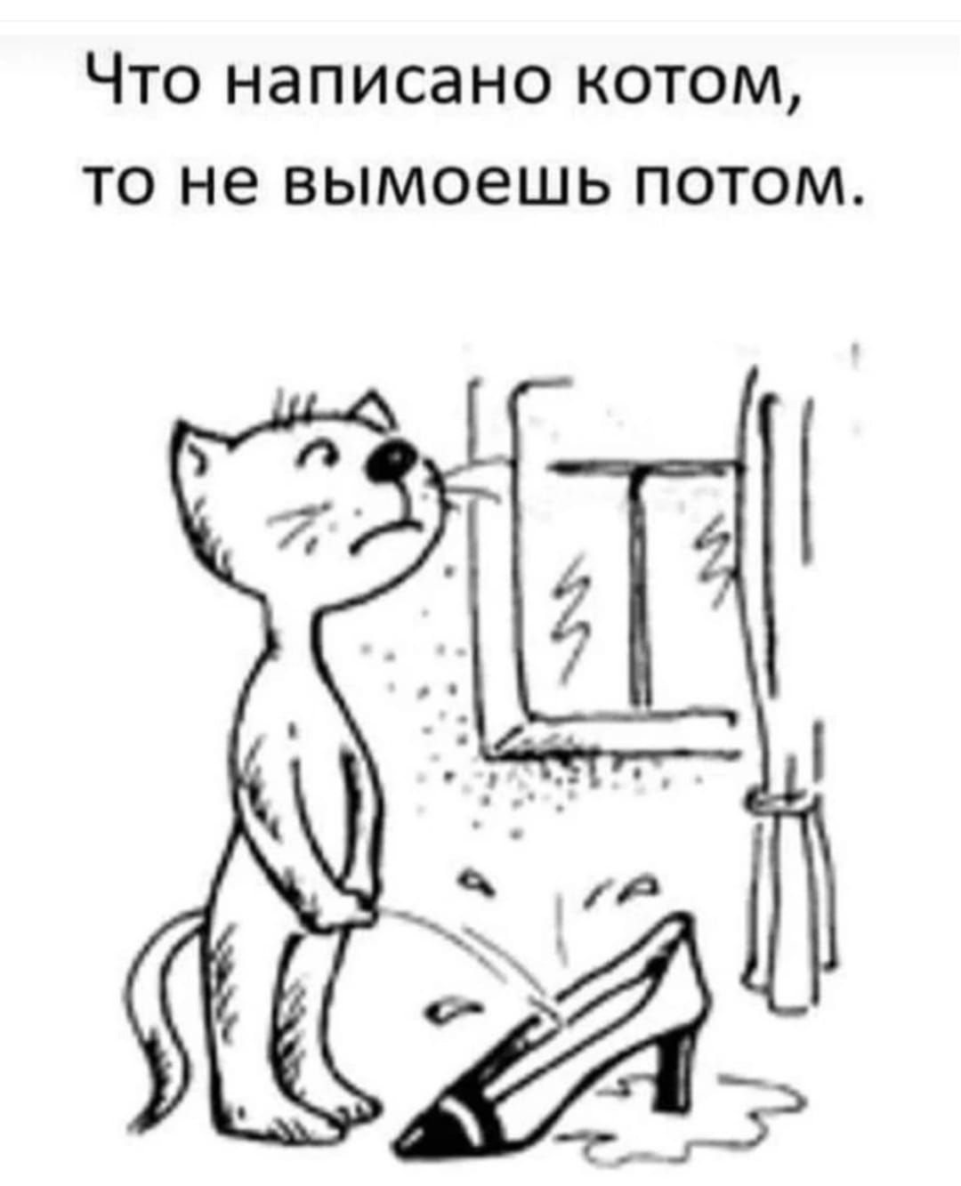 Что написано котом, то не вымоешь потом.