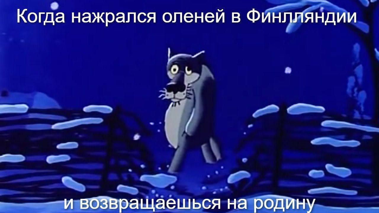 Когда нажравшись оленей в Финляндии и возвращаешься на родину