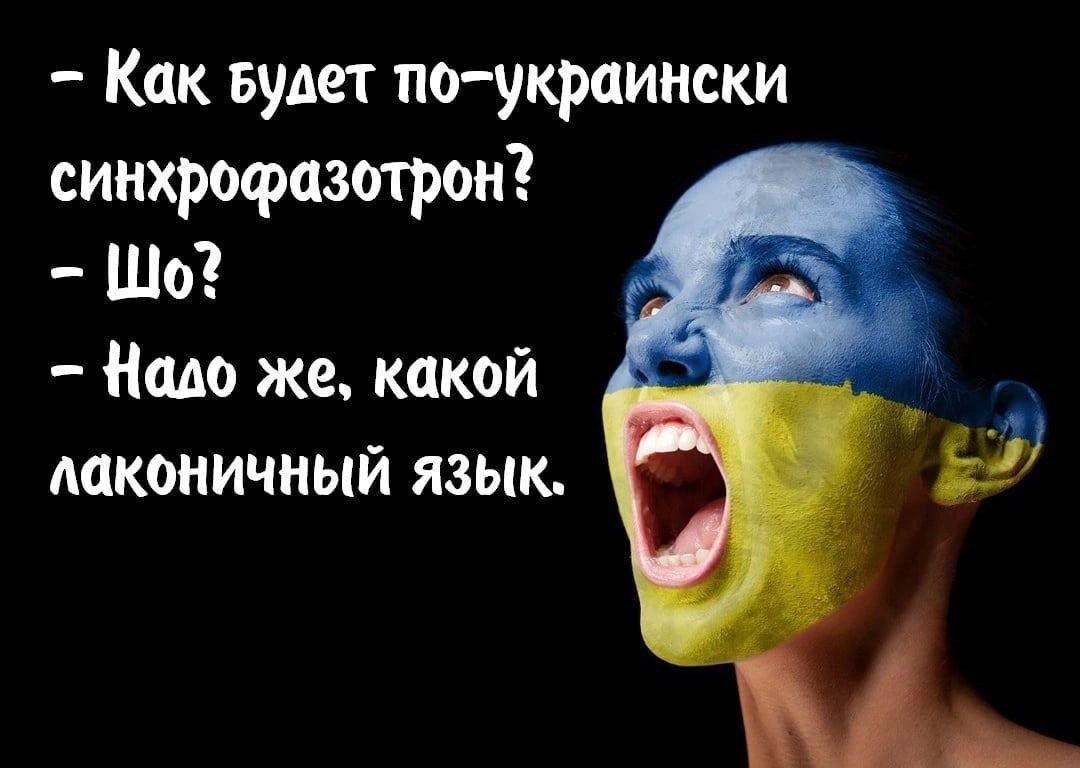 - Как будет по-украински синхрофазотрон? - Шо? - Напало же какой лаконичный язык.
