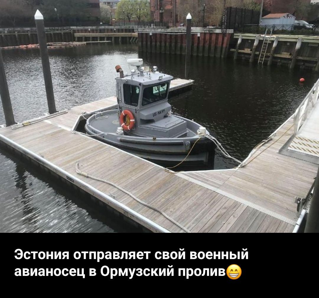 Эстония отправляет свой военный авианосец в Ормузский пролив😁