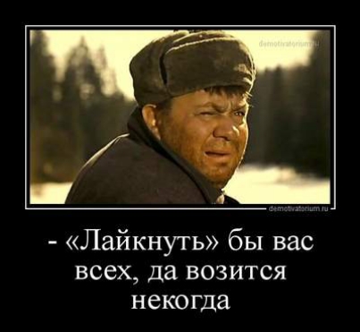 Лайкнуть бы вас всех да возится некогда