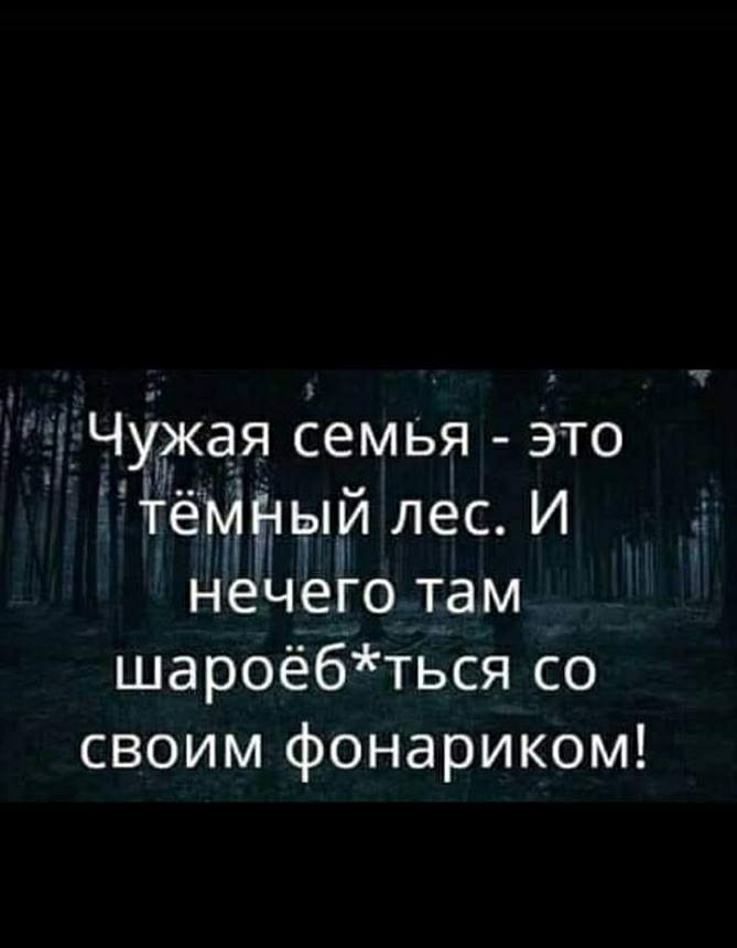_Чужа__я семья это гемгыи лес И нечего там шароёбться со своим фонариком