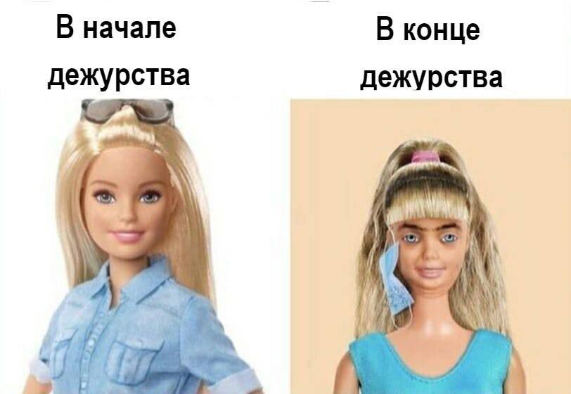 В начале дежурства В конце дежурства