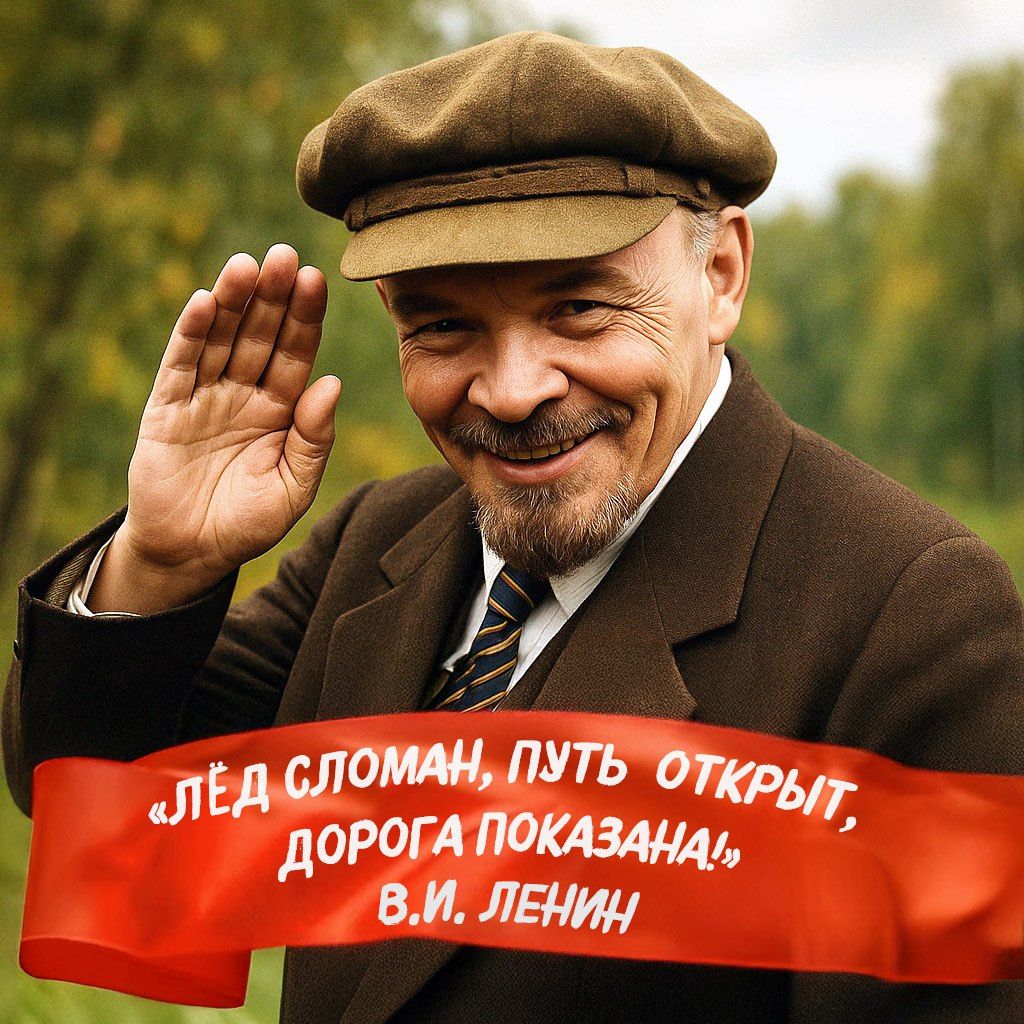 «ЛЁД СЛОМАН, ПУТЬ ОТКРЫТ, ДОРОГА ПОКАЗАНА,» В.И. ЛЕНИН