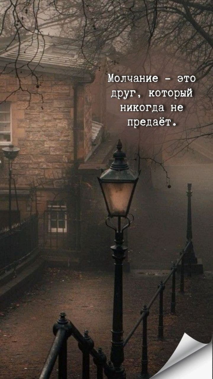 Молчание - это друг, который никогда не предаёт.
