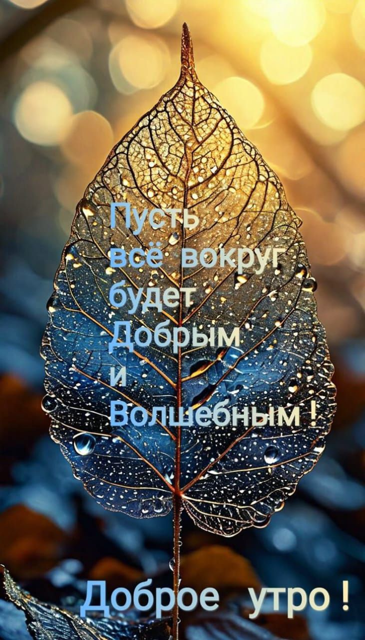 Пусть все вокруг будет Добрым и Волшебным !
Доброе утро !