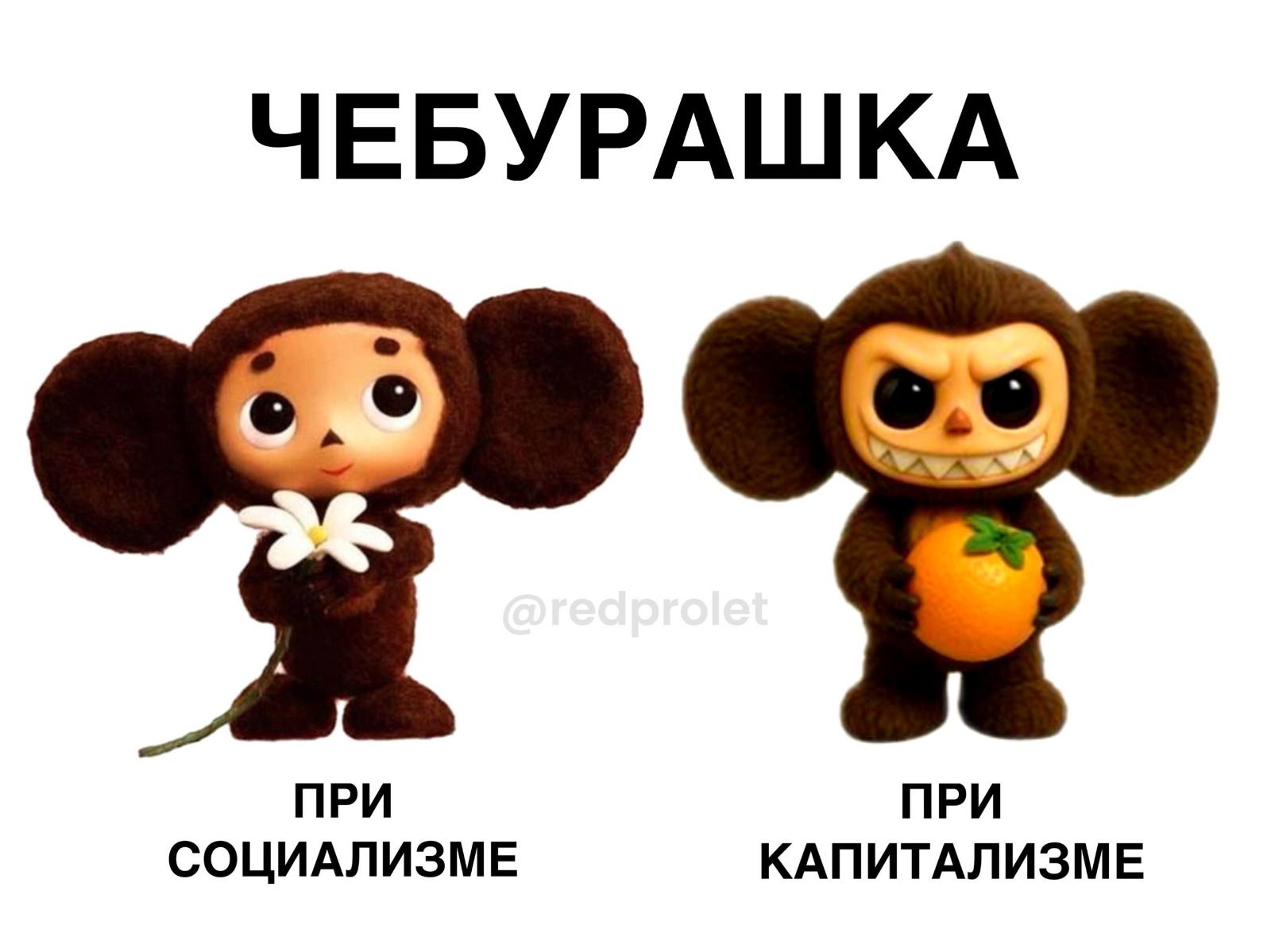 ЧЕБУРАШКА ПРИ СОЦИАЛИЗМЕ ПРИ КАПИТАЛИЗМЕ
