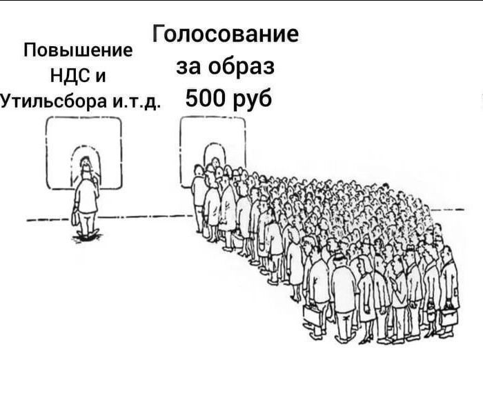 Голосование за образ 500 руб
Повышение НДС и Утилильсбора и т.д.