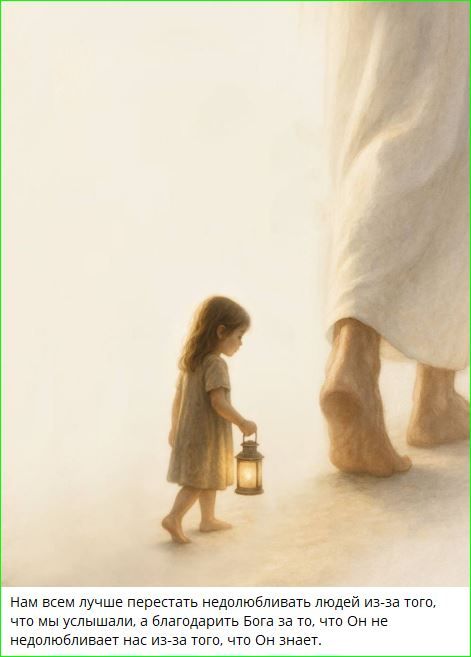 Нам всем лучше перестать недолюбливать людей из-за того, что мы слышали, а благодарить Бога за то, что он не недолюбливает нас из-за того, что Он знает.