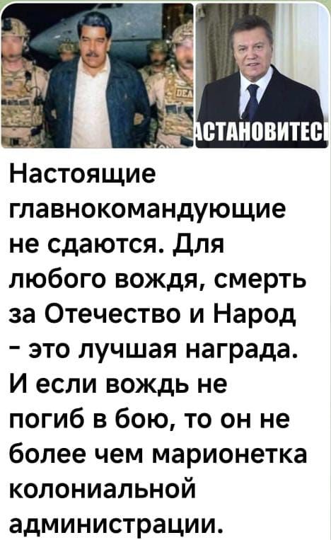 Настоящие главнокомандующие не сдаются. Для любого вождя, смерть за Отечество и Народ - это лучшая награда. И если вождь не погиб в бою, то он не более чем марионетка колониальной администрации.