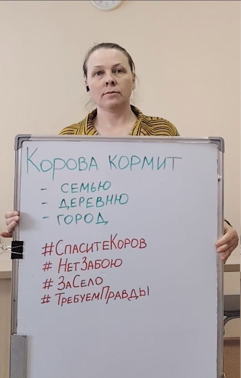 Корова кормит - семью - деревню - город, #СпаситеКоров #НетЗабою #ЗаСело #ТребуемПравды