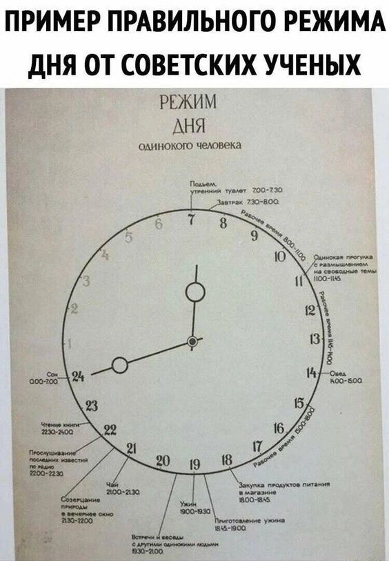 ПРИМЕР ПРАВИЛЬНОГО РЕЖИМА дНЯ ОТ СОВЕТСКИХ УЧЕНЫХ РЕЖИМ АНЯ ишемии шишка