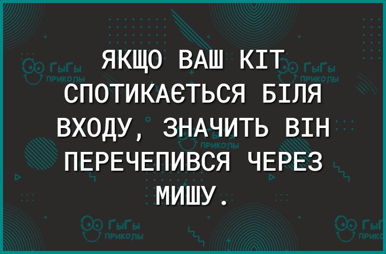 ЯКЩО ВАШ К1Т СПОТИКАЕТЬСЯ БШЛЯ входу ЗНАЧИТЬ вхн ПЕРЕЧЕПИВСЯ ЧЕРЕЗ мишу