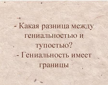 Какая разница между гсниальностыо и тупостью Гениальность имеет границы