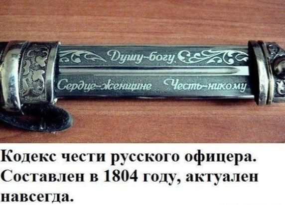 Кодекс чести русского офицера Составлен в 1804 году актуален навсегда