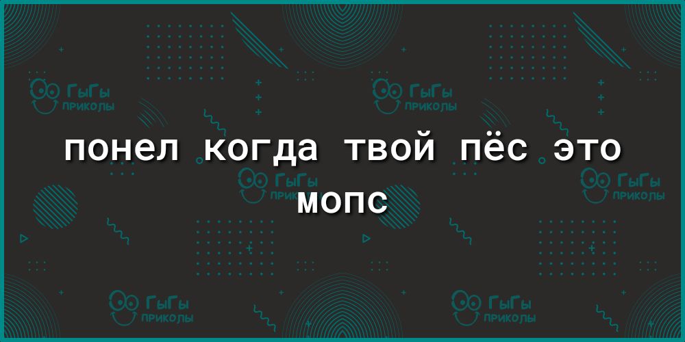 понел когда твой пёс это МОПС