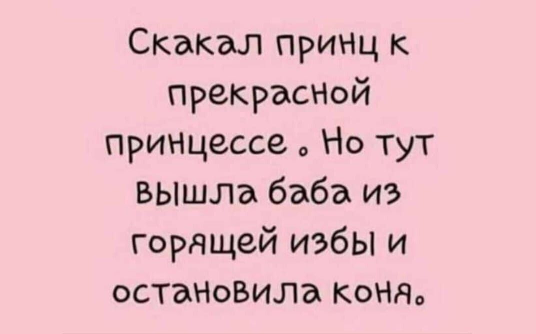 Скакал принц к прекраСНой принцессе Но тут вышла баба из горящей избы и останОвила Кондо