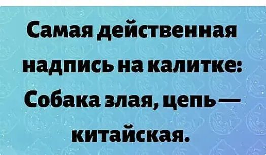 Самая действенная надпись на напитке Собака злая цепь китайская