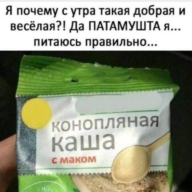 Я почему с утра такая добрая и весёлая Да ПАТАМУШТА я питаюсь правильно С МЦЖПМ г и УЧ