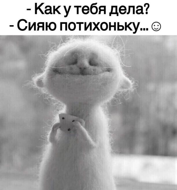 Как у тебя дела Сияю потихоньку