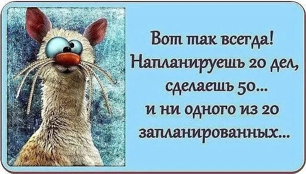 Вот так всегда Намднируешъ 20 дем сдедаешъ 50 И НИ одного ИЗ 20 заптнированнъвс