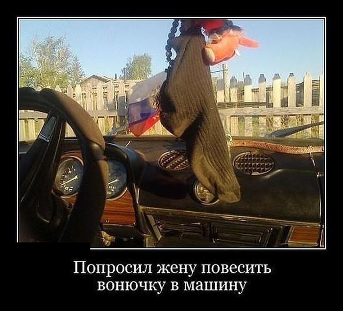 Попросил жену повесить вонючку в машину
