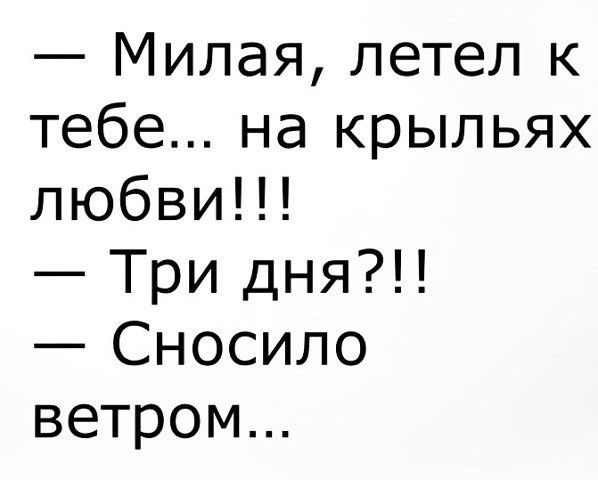 Милая летел к тебе на крыльях любви Три дня Сносило ветром