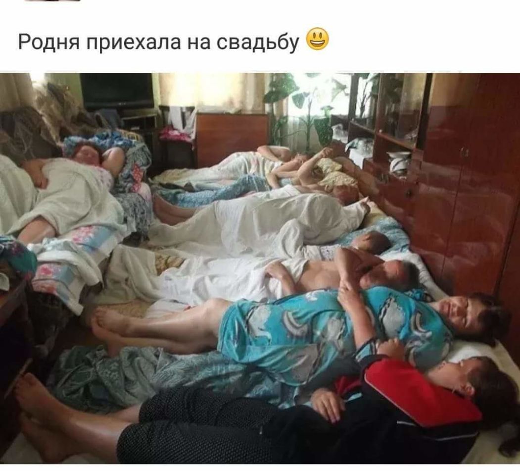 Родня приехала на свадьбу